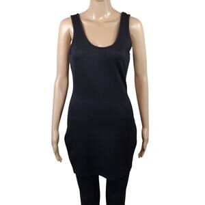 NWT Fashion Nova Black Jules Body Sculpting Mini Tank Top Stretch Summer Dress L
